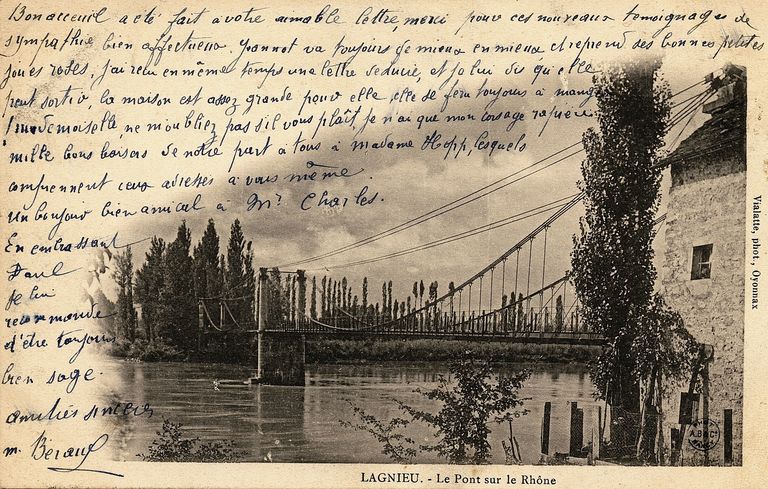 Pont suspendu d'Evieu (détruit)