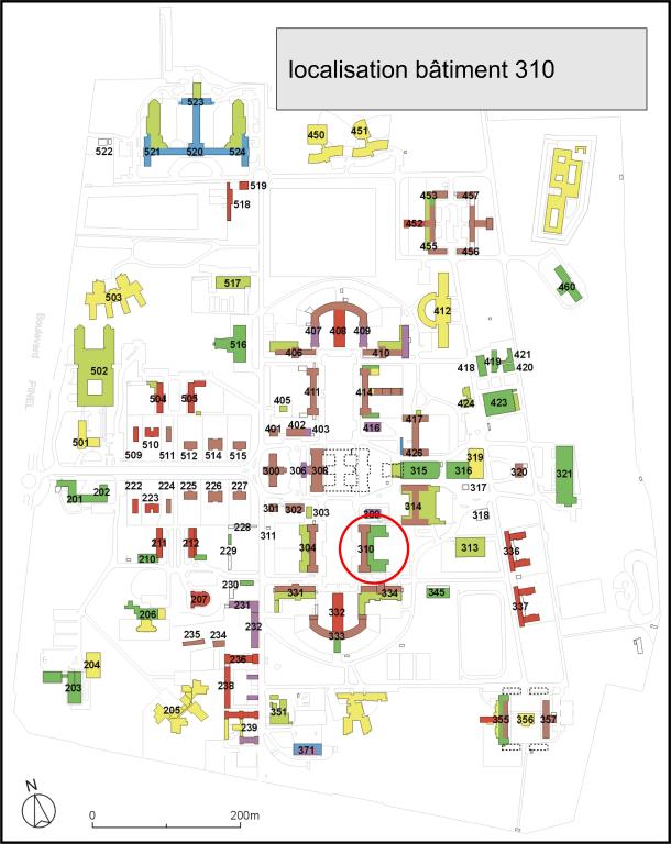 Immeuble dit bâtiment des convalescents du quartier des hommes, 5e et 6e divisions hommes, actuellement bâtiment 310