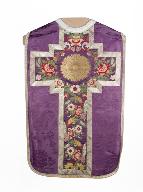 chasuble, étole, manipule, voile de calice, bourse de corporal : ornement violet