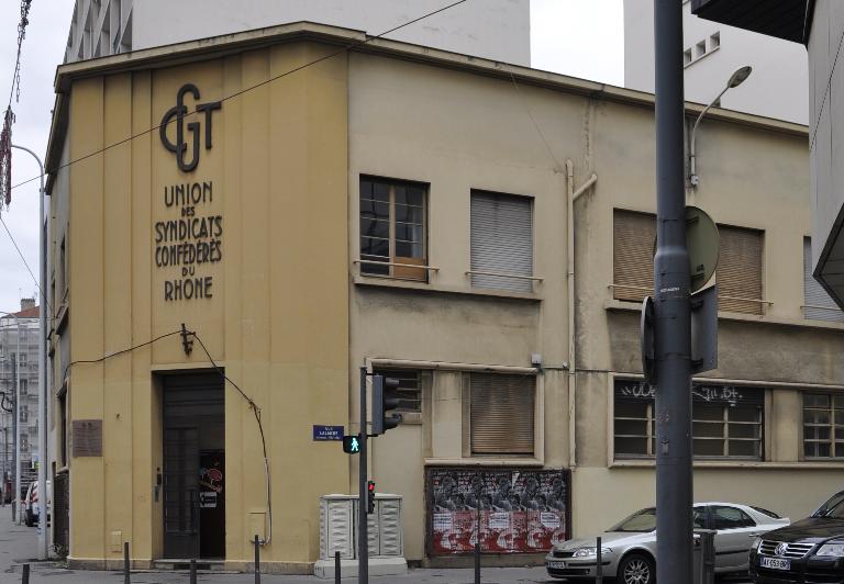 Siège syndical de la CGT Confédération Générale du Travail et de l'Union des Syndicats Confédérés du Rhône