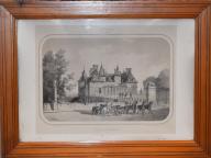 Estampe de Charles Bour - Château de Randan