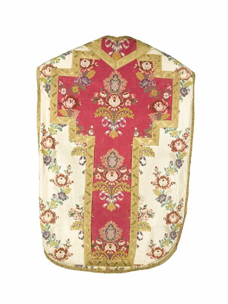 chasuble, étole, manipule, voile de calice : ornement blanc n°2