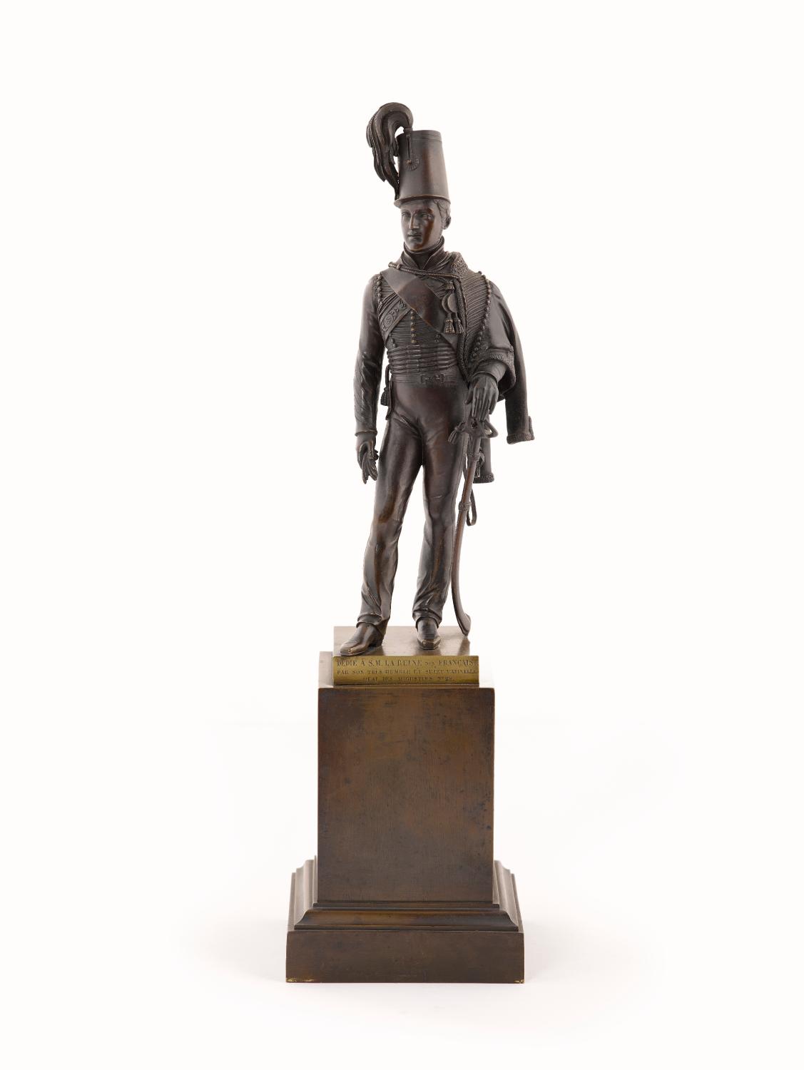 statuette de Ferdinand-Philippe d'Orléans, prince royal, en colonel de hussards