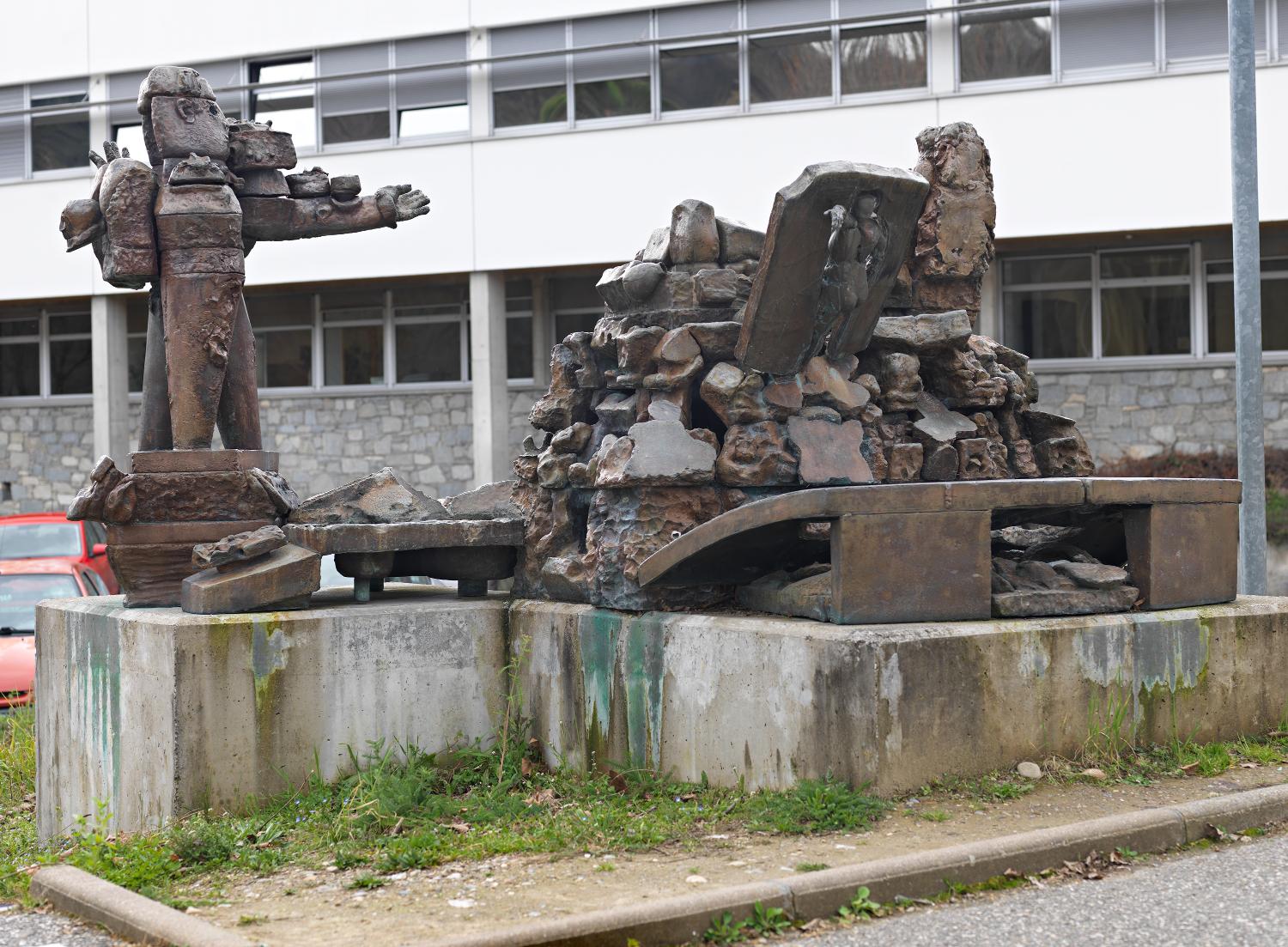 Groupe sculpté (ronde-bosse) : Discours sous Mistra