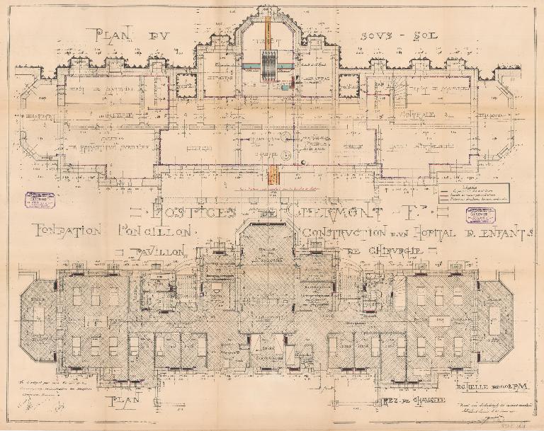 Hôtel-Dieu de Clermont-Ferrand : le pavillon des militaires et l'hôpital pour enfants