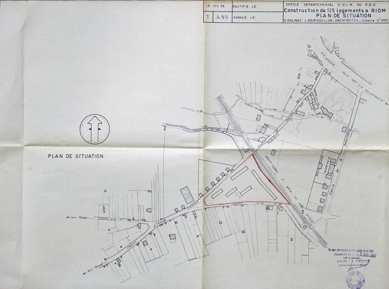 La cité HLM de la route de Marsat à Riom