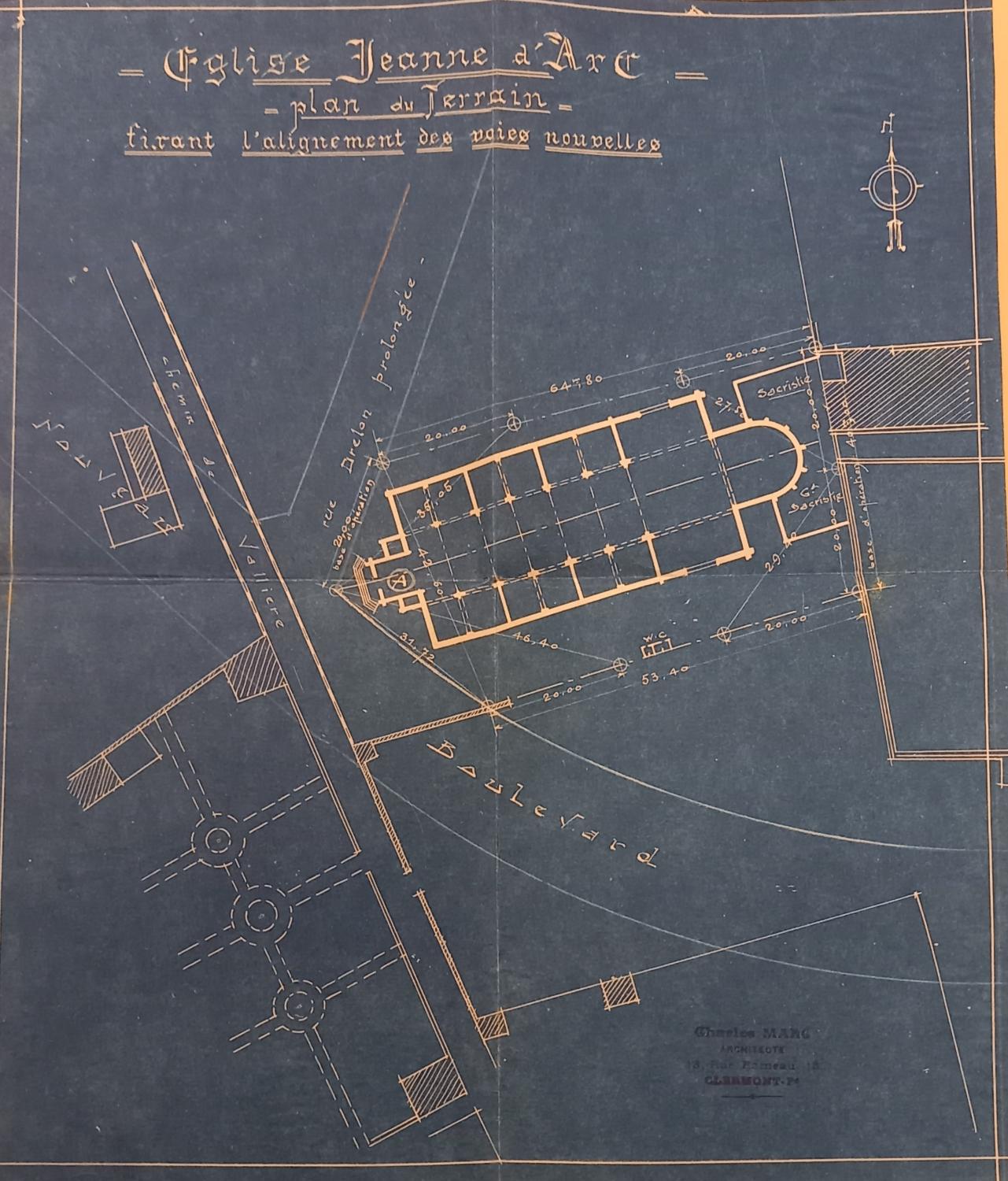 Plan de l'église Jeanne-d'Arc
