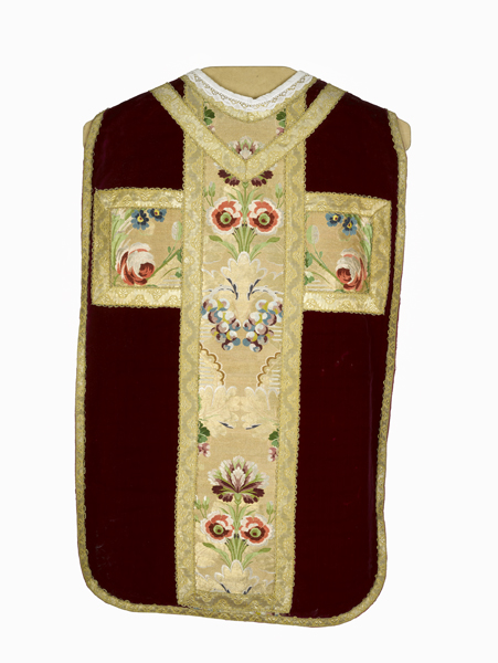 chasuble, dalmatique, étole, manipule : ornement rouge n°5