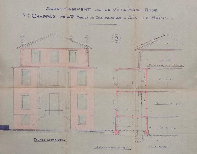 Maison, dite villa Nicoullaud n° 2, puis villa Primerose ou Prime Rose, puis hôtel de voyageurs, annexe de l'hôtel Gentil Castel, actuellement immeuble