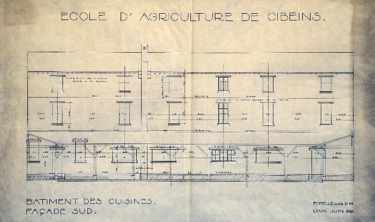 Château de Cibeins ; école d'agriculture, puis lycée agricole d'Etat Edouard-Herriot, dit lycée de Cibeins