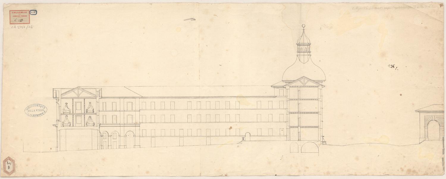 Collège des jésuites de Clermont dit collège royal ou Grand collège ; institut national ; école centrale ; lycée ; collège royal ; lycée impérial ; lycée de garçons dit lycée Blaise-Pascal ; centre culturel Blaise-Pascal et conservatoire Emmanuel-Chabrier