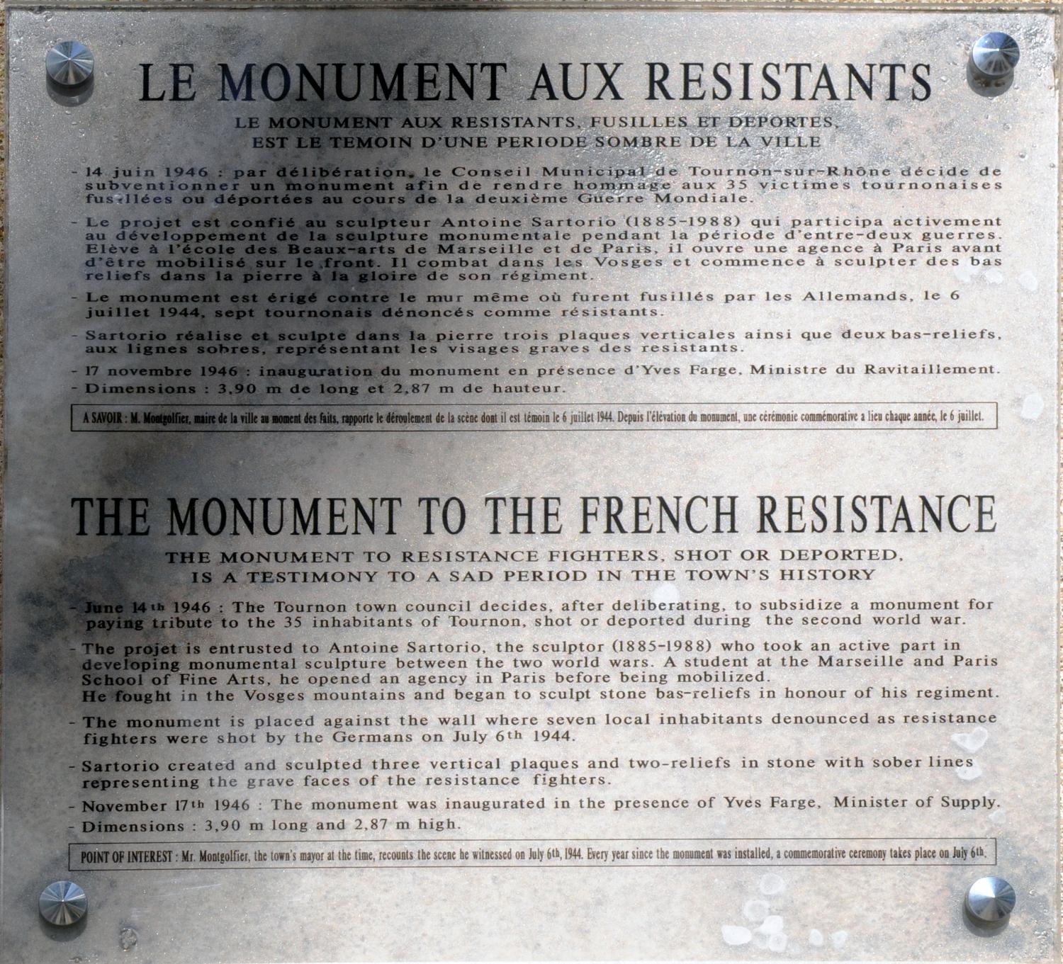 Monument aux morts : Mur des fusillés