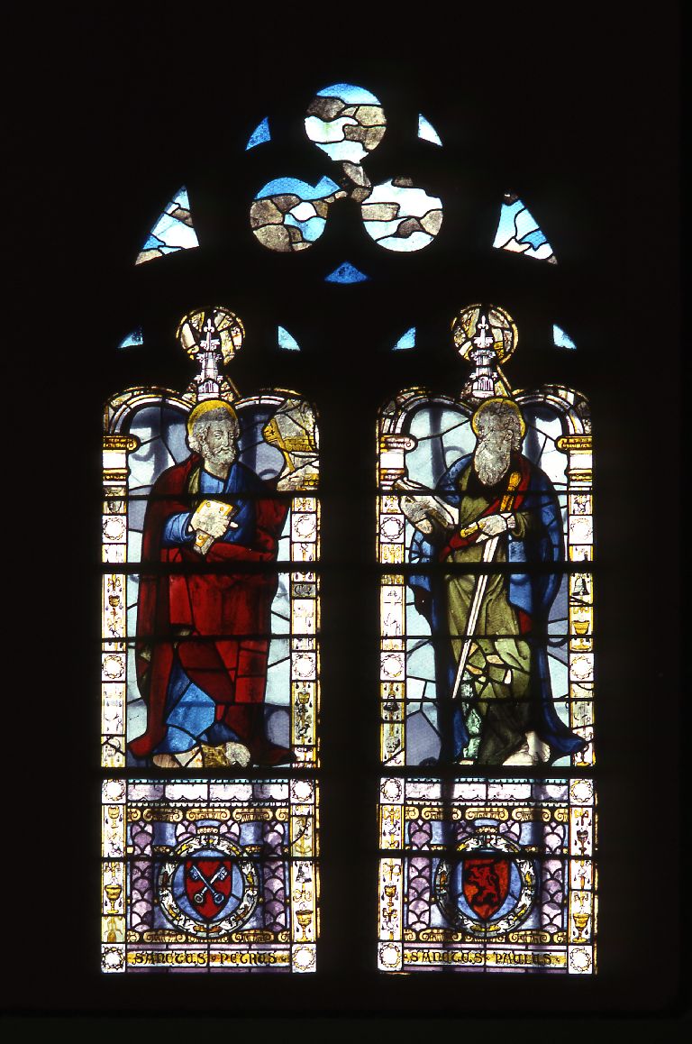 Verrière : saint Pierre, saint Paul (baie 0), verrière à personnages