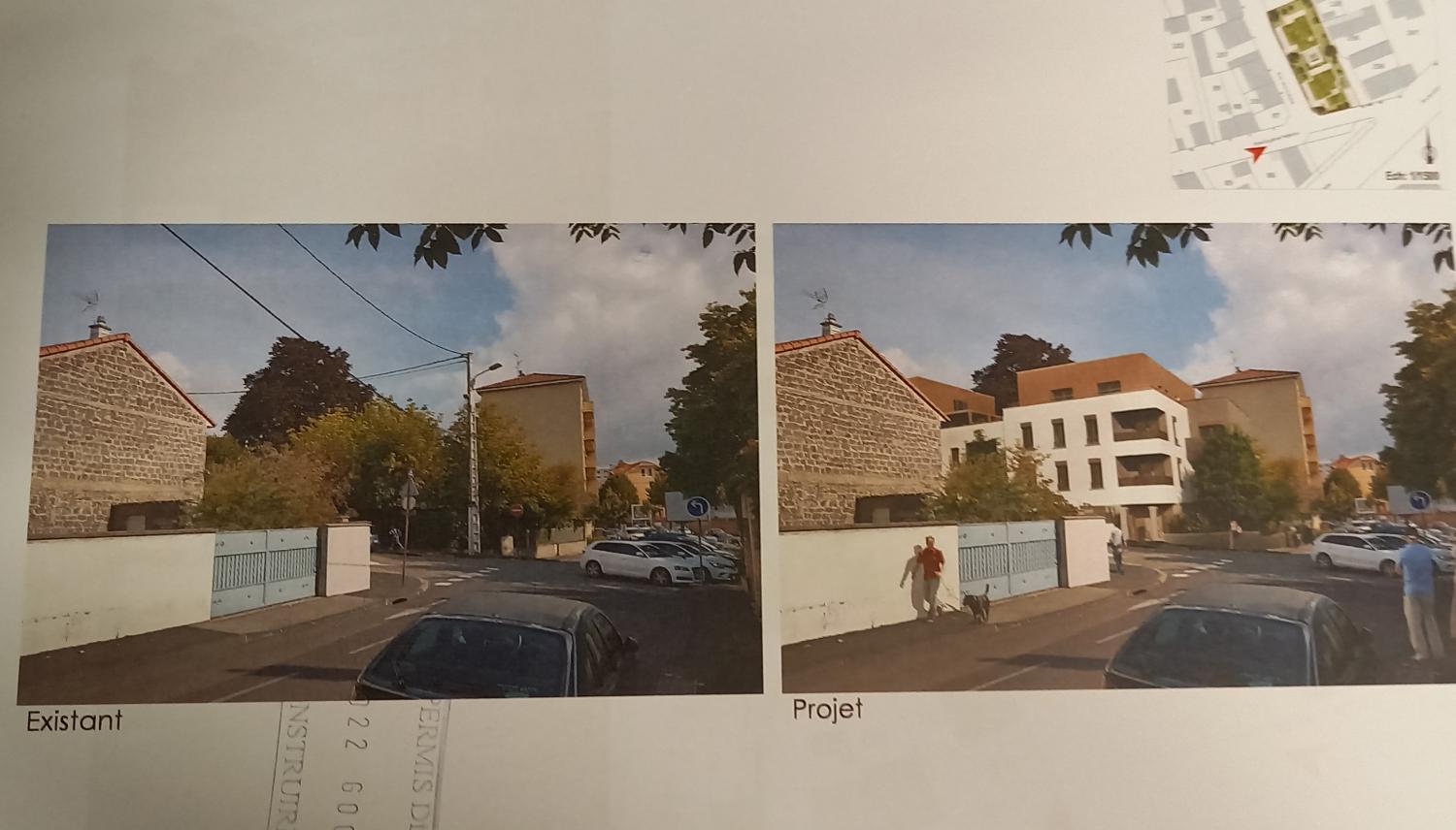 Préfiguration des élévations de la résidence Le Montaigne au croisement des rues Montaigne et Eugène Pelletan