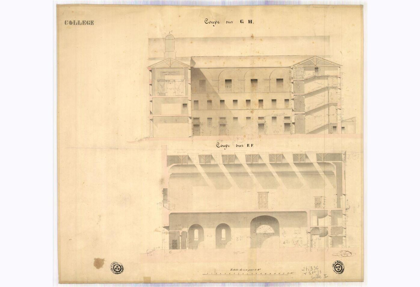 Collège de jésuites, dit Royal-Dauphin, puis école centrale, lycée, collège royal, lycée de garçons puis lycée de jeunes filles, actuellement cité scolaire Stendhal