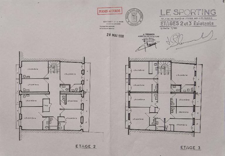 Hôtel de voyageurs, dit Hôtel meublé Guichard-Garin, puis Maison meublée Guerrier-Garin et Hôtel-Pension Guichard, puis Hôtel de Russie et des Colonies, puis Hôtel Sporting-Belmont, puis Hôtel Sporting, actuellement immeuble