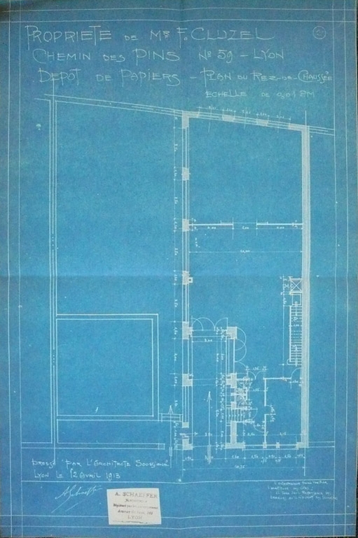 Usine de papeterie Cluzel puis ateliers du Rhône puis œuvre hospitalière française de l'ordre de Malte actuellement Acoucité : associations partis politiques syndicats