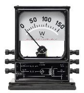 Instruments de mesure de forces électromotrices (3) : wattmètre et 2 voltmètres A.O.I.P.