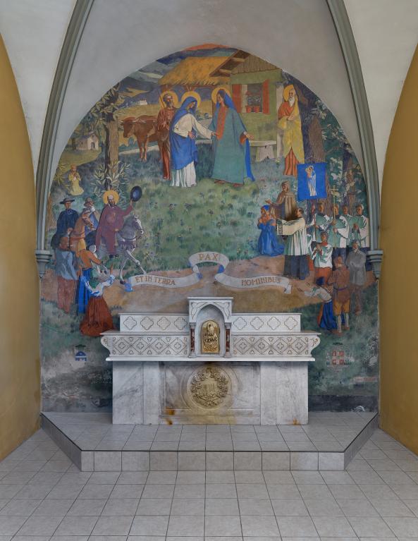 Peinture monumentale : la Visitation ; la visite pastorale de François de Sales à Chainaz