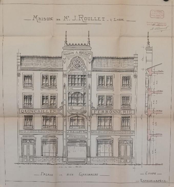 Façade Ets Rollet, 1911 (ACL)