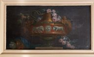 Tableau (dessus-de-porte) : Vase aux lions