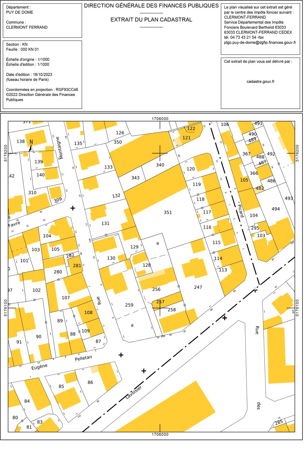 Extrait de plan cadastral