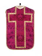 chasuble, étole, manipule, bourse de corporal : ornement rouge