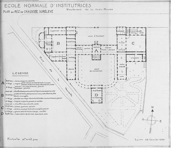 École normale d'institutrices, puis institut de formation des maîtres, actuellement collège