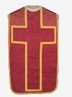 chasuble, étole, manipule, bourse de corporal : ornement rouge