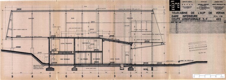 Gare de téléphérique : gare inférieure de la télécabine de l´Aup de Véran