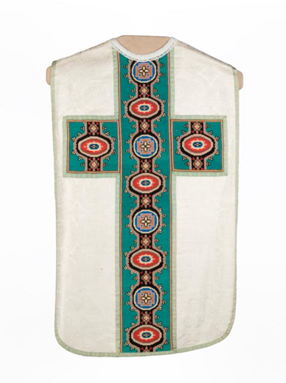 chasuble, étole, manipule : ornement blanc n°2