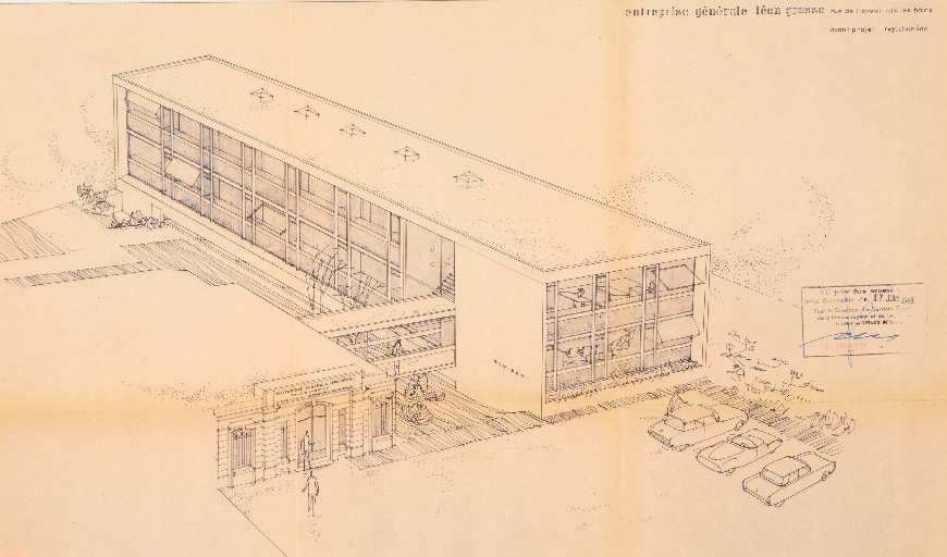 Edifice artisanal, Maison Grosse et Gerlat, puis usine de fabrication de matériaux de construction, entreprise de travaux publics, Entreprise Léon Grosse et Cie, actuellement Entreprise générale Léon Grosse