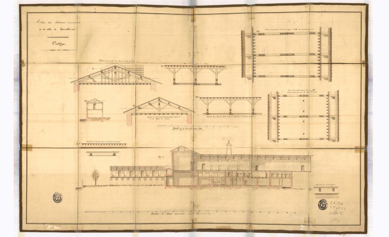 Collège de jésuites, dit Royal-Dauphin, puis école centrale, lycée, collège royal, lycée de garçons puis lycée de jeunes filles, actuellement cité scolaire Stendhal