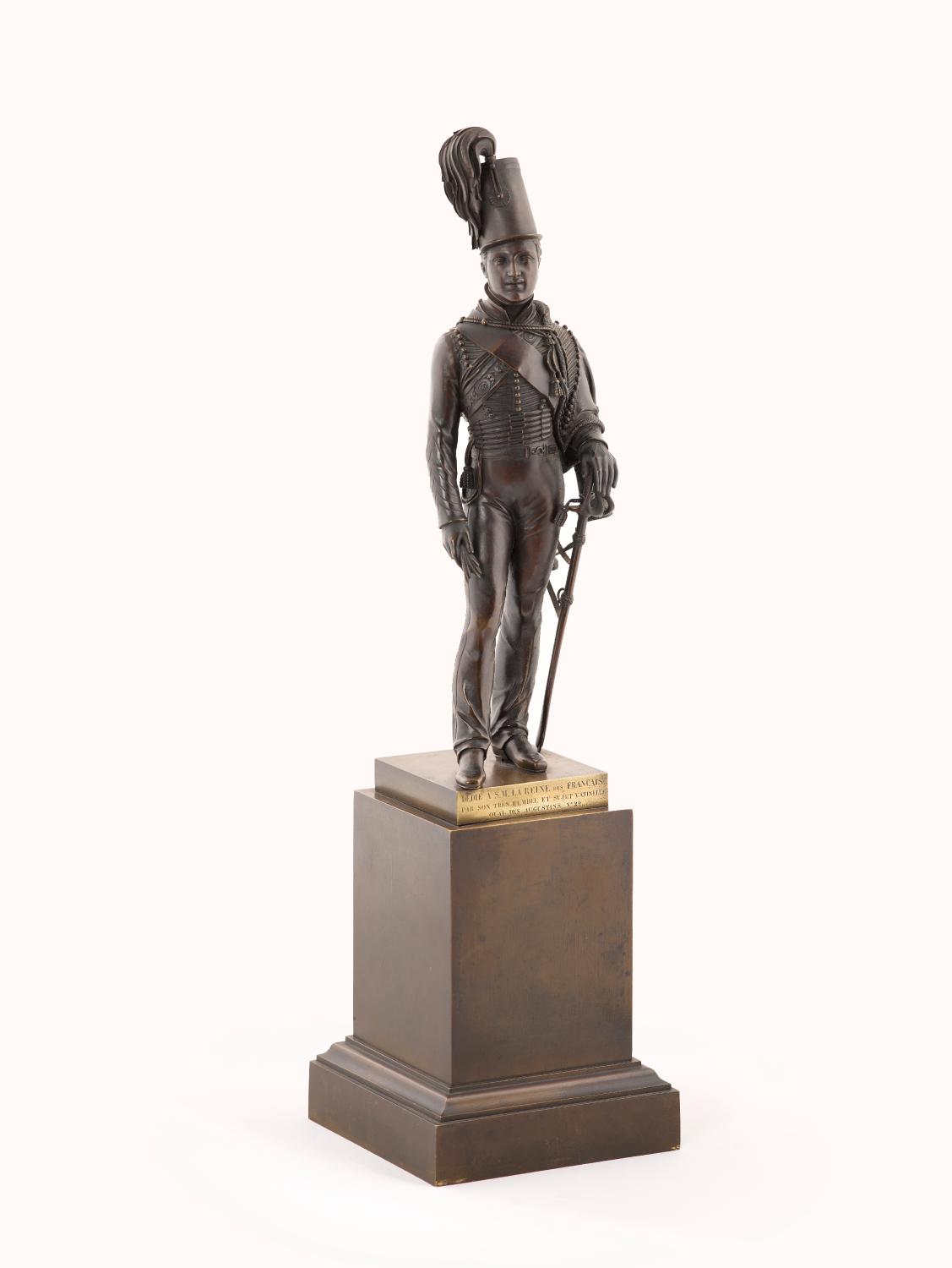 statuette de Ferdinand-Philippe d'Orléans, prince royal, en colonel de hussards