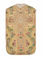 chasuble, étole, manipule, voile de calice, bourse de corporal : ornement doré