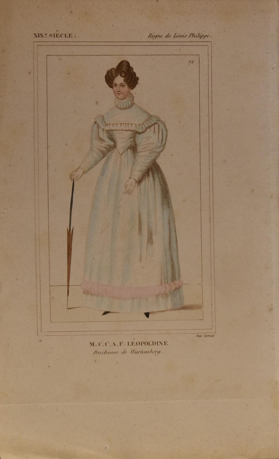 Ensemble de gravures naïves (2) - Portraits de Marie d'Orléans et de Clémentine d'Orléans