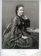 Lithographie d'Achille Gilbert - Portrait d'Isabelle d'Orléans, comtesse de Paris