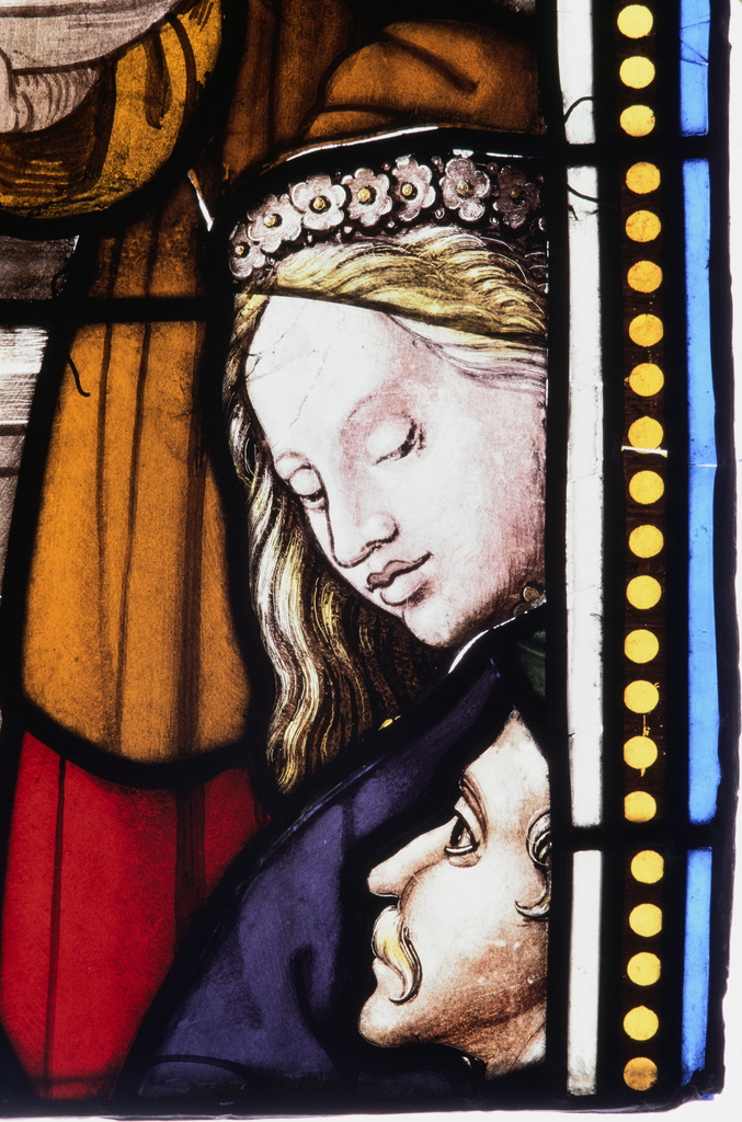 Ensemble des verrières de l'église Notre-Dame déposées au musée de Brou