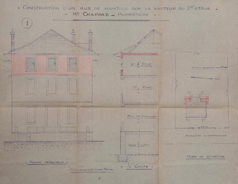 Maison, dite villa Nicoullaud n° 2, puis villa Primerose ou Prime Rose, puis hôtel de voyageurs, annexe de l'hôtel Gentil Castel, actuellement immeuble