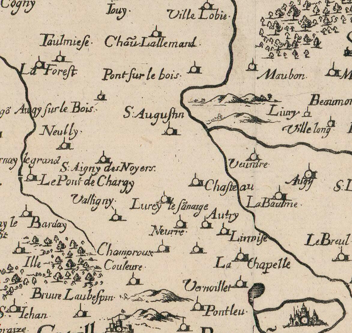 Extrait de "Duché de Bourbonnois" par Pierre Mariette en 1668