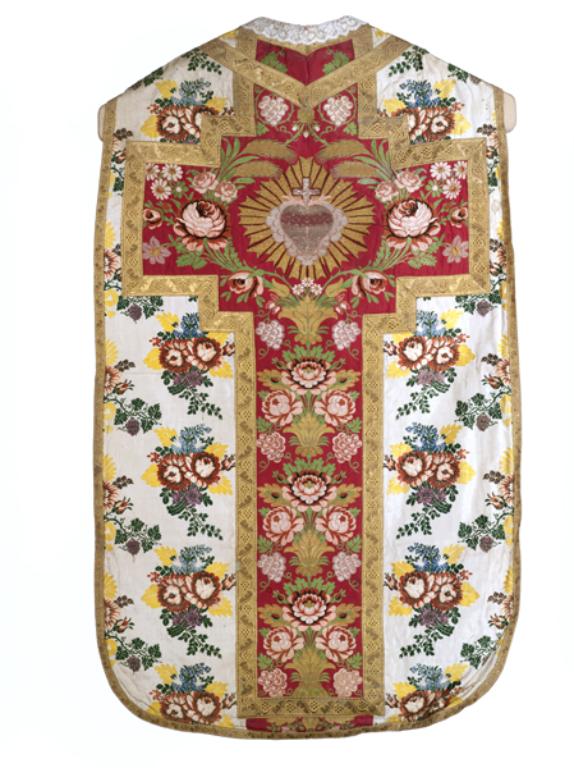 chasuble, étole, manipule, voile de calice : ornement blanc