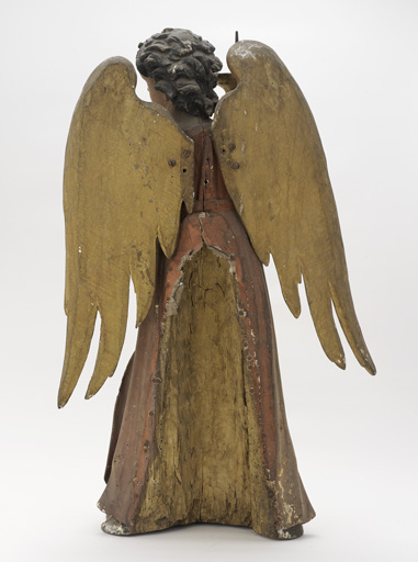 Ensemble de 2 statuettes en pendant : anges cérophéraires