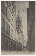 L'église du Bon Pasteur, depuis la rue Neyret, vers 1894-1920 (Arch. mun. Lyon, 4 Fi 01787, carte postale).