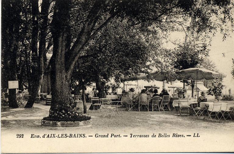 Restaurant, dit Auberge du Lac, puis restaurant, dits Les Belles Rives, et établissement de bains, dits Bains Chaberty ou plage des Belles Rives