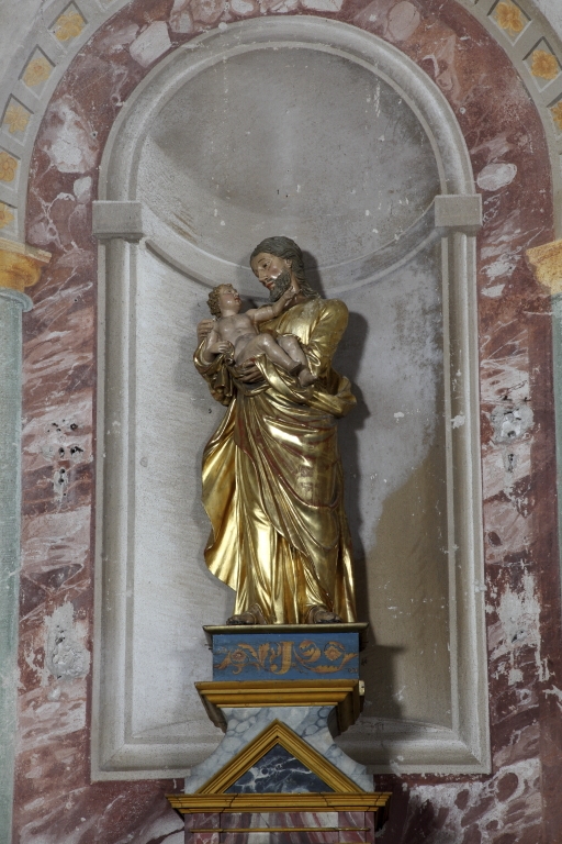 Statue : Saint Joseph à l'Enfant Jésus