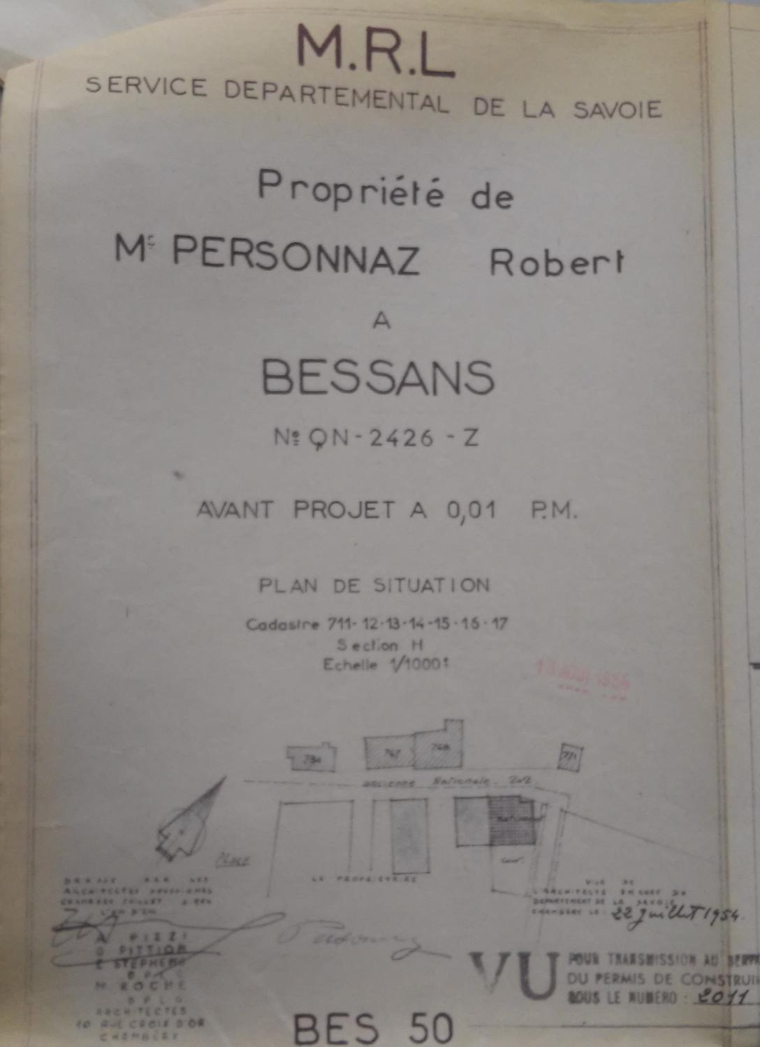 Ensemble de maisons de la reconstruction à Bessans