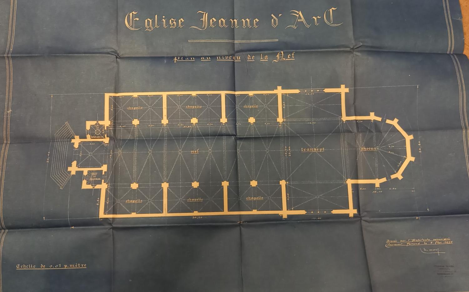 Plan de l'église Jeanne-d'Arc