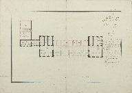 Le premier étage, projet de réutilisation des ruines du couvent des Génovéfains en refuge Saint-Michel, 1812