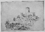 dessin : les tours du château de Trévoux