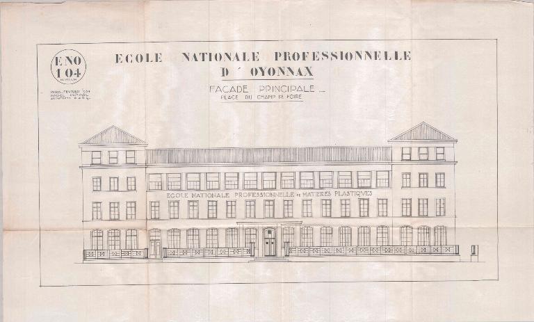 École primaire supérieure, puis École pratique de commerce et d'industrie, puis École nationale professionnelle, dite des matières plastiques, actuellement Lycée d'enseignement général et technologique Paul-Painlevé